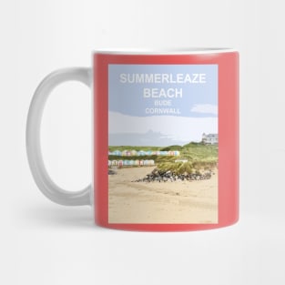 Bude Cornwall.  Summerleaze Beach Cornish gift Kernow Travel location poster Mug